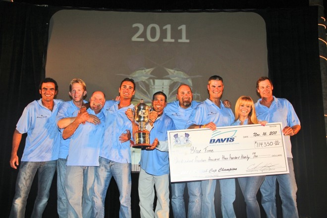 The Blue Time crew with $114,000 reasons to be smiling. - Sailfish Pro Series © Endless Imagery Photography